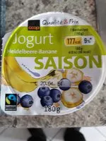 Mängden socker i Jogurt Heidelbeere-Banane