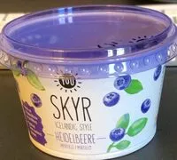 Mängden socker i Skyr icelandic style myrtille
