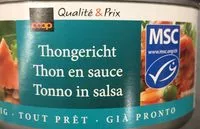 Mängden socker i Thon en sauce coop