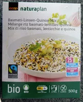 Mängden socker i Mélange Riz Basmati-Lentilles-Quinoa BIO