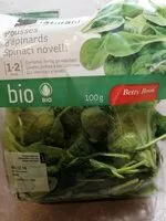 Mängden socker i Pousses d'épinards | Jungspinat