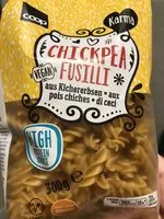 Mängden socker i Chickpea fusilli Kichererbsen