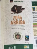 Mängden socker i Chocolat noir 70% Arriba