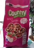 Mängden socker i Country crunchy müesli berries & yogurtflakes