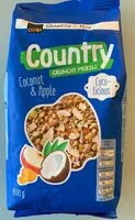 Mängden socker i Country crunchy müesli coconut & apple