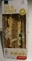 Mängden socker i Egg & Spinach Sandwich