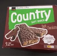 Mängden socker i Country soft snack dark chocolate