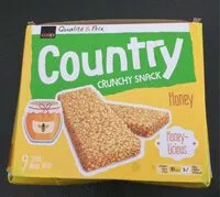 Mängden socker i Country crunchy snack honey
