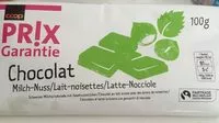 Mängden socker i Chocolat lait-noisette