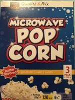 Mängden socker i Microwave pop corn Salé Butter flavored