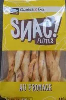 Mängden socker i Snac flûtes au fromage