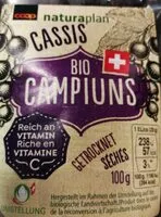 Mängden socker i Cassis bio séchés Campiuns