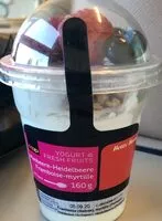 Mängden socker i yoghurt & fresh fruits, framboise myrtille