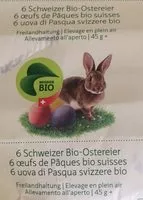 Mängden socker i 6 œufs de Pâques bio suisses