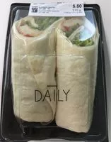 Mängden socker i Wrap poulet pané crudités