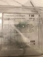 Mängden socker i MD salde Saumon et riz Camarguais