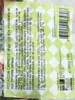 Mängden socker i Focaccia caprese