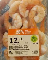 Mängden socker i Bio crevettes tail on 240g