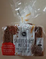 Mängden socker i Pain au levain avec graines de chia