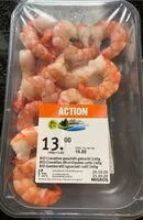 Mängden socker i Crevettes décortiquées cuites