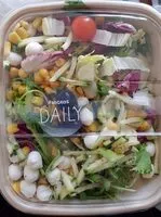 Mängden socker i Salade mêlée avec tomate et mozzarella