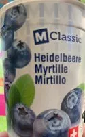 Mängden socker i Yogourt myrtille