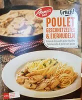 Mängden socker i Pouletgeschetzeltes an Rahmsauce mit Nudeln