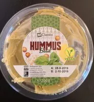 Mängden socker i Hummus Basil M classic