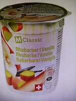 Mängden socker i M-Classic Joghurt Rhabarber-Vanille (Migros)