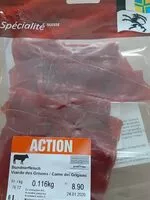 Mängden socker i Viande des Grisons