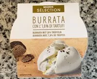 Mängden socker i Burrata avec 1.8% de truffes