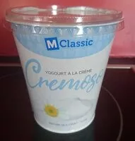 Mängden socker i Yogourt à la crème Cremoso