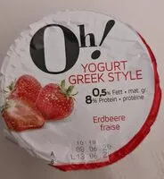 Mängden socker i Yogurt greek style fraise