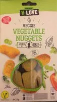 Mängden socker i Vegetable nuggets