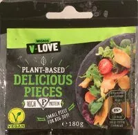 Mängden socker i Plant-based Delicious Pieces