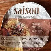 Mängden socker i Saison Joghurt - Marroni