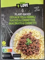 Mängden socker i Plant-based Gehacktes und Hörnli