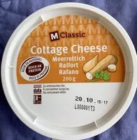 Mängden socker i Cottage Cheese Meerrettich