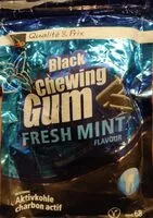 Mängden socker i Black chewing gum - fresh mint