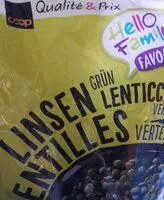 Mängden socker i Linsen grün | Lentilles vertes