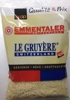 Mängden socker i Emmentaler Gruyère râpé