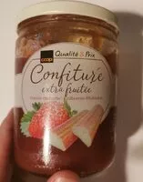 Mängden socker i Konfitüre Erdbeeren Rhabarber