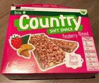 Mängden socker i Country Soft Snack Raspberry Almond