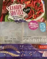 Mängden socker i Spätzli aux racine rouges