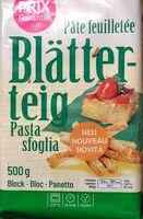 Mängden socker i Pâte Feuilletée