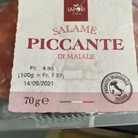 Mängden socker i Salame Piccante di Maiale