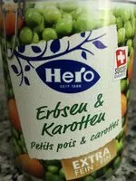 Mängden socker i Erbsen und Karotten