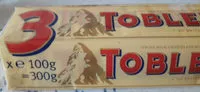 Mängden socker i Pack 3X100G Toblerone Lait Suchard
