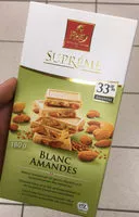 Mängden socker i Suprême Blanc Amandes