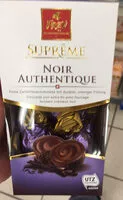Mängden socker i Suprême  Noir authentique  - Chocolat noir extra fin avec fourrage fondent crémeux noir